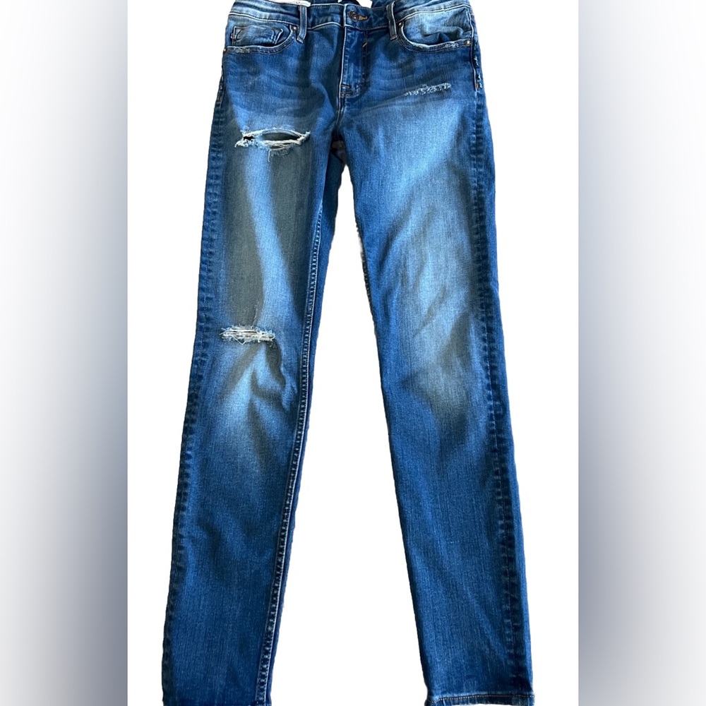 VIGOSS MARLEY SKINNY Faded + Distressed Ankle Denim Jeans Size 29 30x29